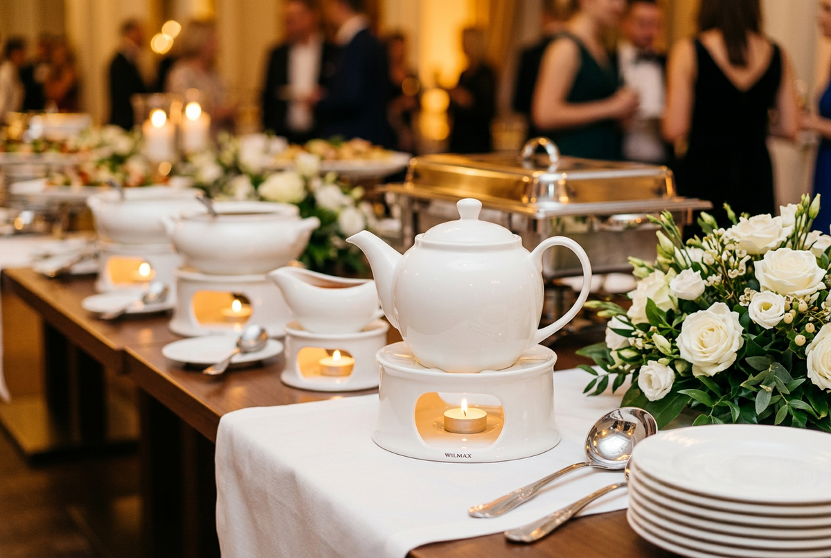 Wilmax Warming Stand in Professional Catering Setup